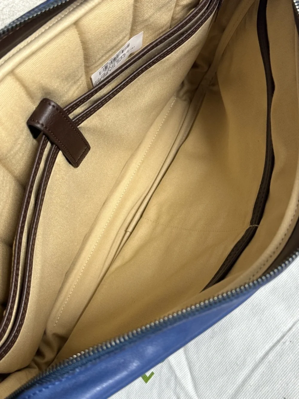 Longchamp Mans Blue 3D Leather Brief Case